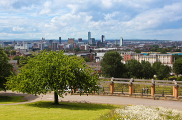 An Aerial View of Liverpool, England, from Everton Park, UK, GB