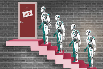 Robots queuing up for job