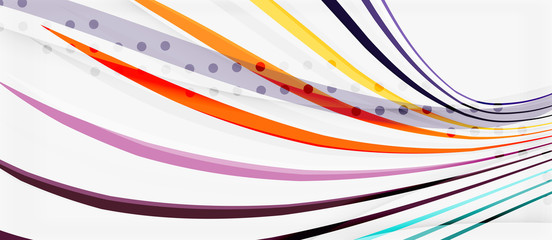 Trendy color stripes lines wave, great design for any purposes. Vector line pattern. Vector geometric background