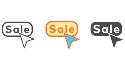 Sale button vector icon sign symbol