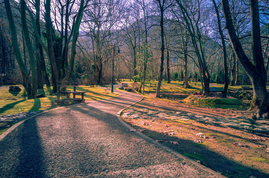 The park of Agios Nikolaos in Naoussa