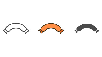 Sausage vector icon sign symbol