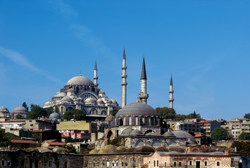 Fototapeta na wymiar Istanbul. Panoramic view of the Rustem Pasha Mosque