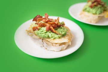 Avocado toast with Bacon Egg and Cheese