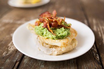 Avocado toast with Bacon Egg and Cheese
