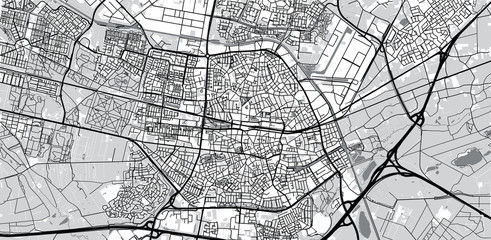 Fototapeta na wymiar Urban vector city map of Tilburg, The Netherlands