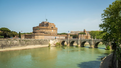 Obraz premium Château Saint Ange Pont Rome