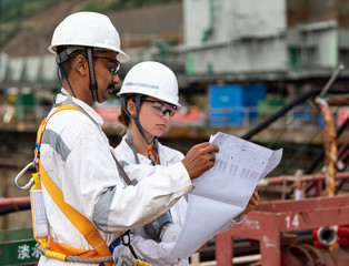 The engineers at the shipyard