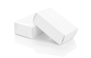 white paper boxes for products design mock-up