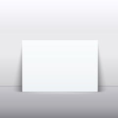 White canvas is on the floor. Perfect for your presentations. Vector illustration