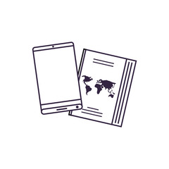 smartphone device with passport document