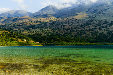 Fototapeta na wymiar Panorama of Kournas Lake, Crete
