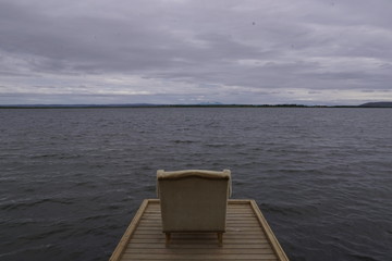 Seat on pier 