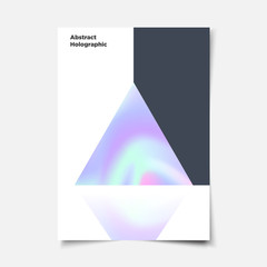 flat minimal Iridescent holographic geometric cover layout template