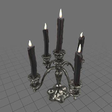 Candelabra with lit candles