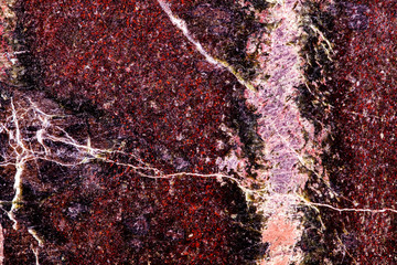 Hintergrund roter Japsis, Makro Nahaufnahme Mineralien und Heilsteine