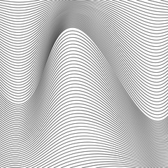black and white wavy lines background