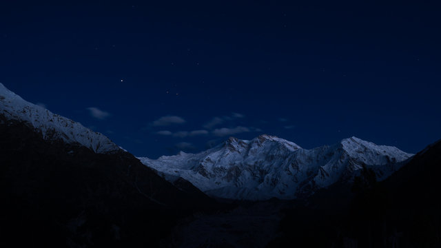 Nanga Parbat at night