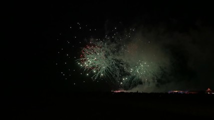 BIG FIREWORK ON TRAVEMÜNDER WEEK IN GERMANY