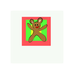 Vectorized bear drawing