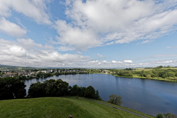View on the loch from Linlithgow Palace - Edinburgh, Scotland, United Kingdom