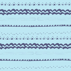 Vector seamless pattern with stripes in blue colors