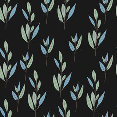 Texture with flowers and plants. Floral ornament. Original flowers pattern.