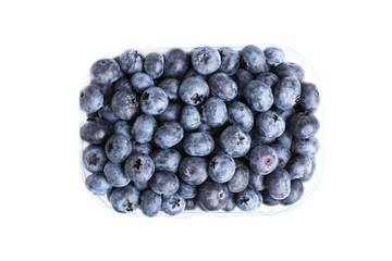 blueberries in plastic packaging