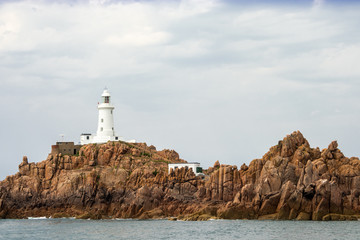 La Corbiere Lighthouse Jersey from the sea