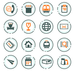 Post service icons set