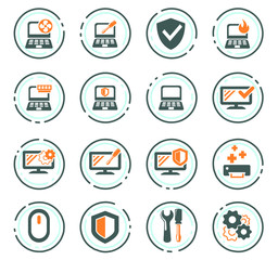 Repyer Diagnostics of computers icons set