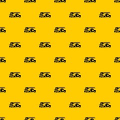 Fire engine pattern seamless vector repeat geometric yellow for any design