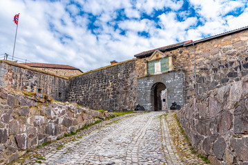 Gate leading to the fredriksten fortress in Halden, Norway