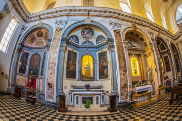 Interior of the church Chiesa di San Pancrazio, Bergamo, Italy