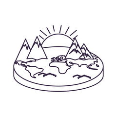 Fototapeta premium world planet earth maps with sun