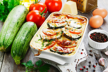 Vegetable casserole with meat