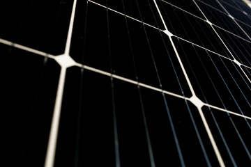 Solar panel in sunny day, alternative electricity source.