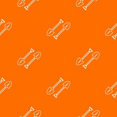 Mine shovel pattern vector orange for any web design best