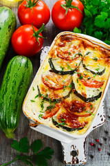 Vegetable casserole with meat