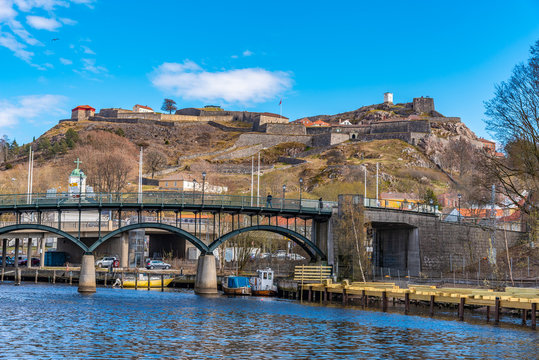 Fredriksten fortress overlooking Norwegian city Halden