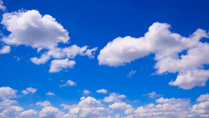 Obraz na płótnie Canvas Blue sky with clouds in summer sunny day