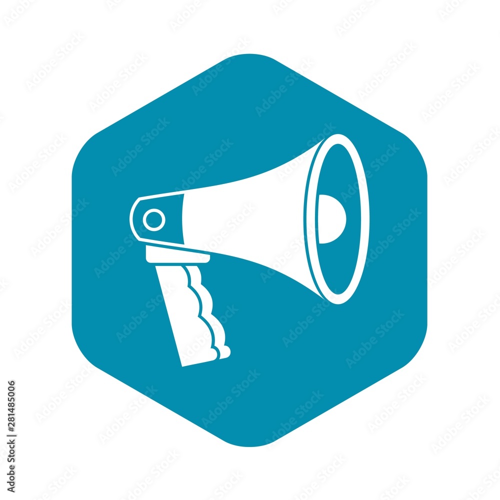 Aufkleber loudspeaker icon. simple illustration of loudspeaker vector icon for web