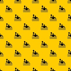 Water polo pattern seamless vector repeat geometric yellow for any design