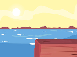summer time vacation flat design