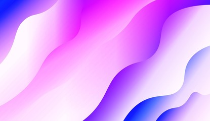 Wavy Background. For Futuristic Ad, Booklets. Vector Illustration with Color Gradient.