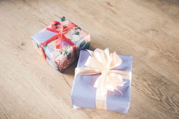 two gift box on desk