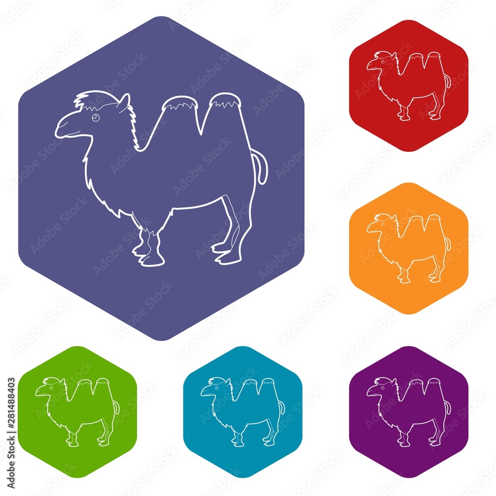 Aufkleber camel icon. outline illustration of camel vector icon for web