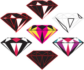 diamond print logo symbol shine