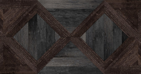 Wooden boards texture. Dark seamless parquet with geometric pattern. Dark wood texture for...