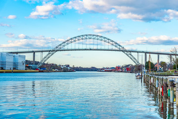 View of Fredrikstad bridge in Norway